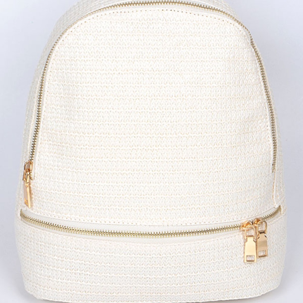 New Beautiful Straw tweed backpack
